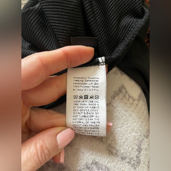 Shein long sleeve black pant Jumpsuit Black brown Wide Pants Bottom Large L - Picture 4 of 4